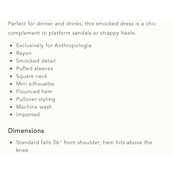 Anthropologie Smocked Floral Mini Dress NWT - XL - Picture 8 of 8